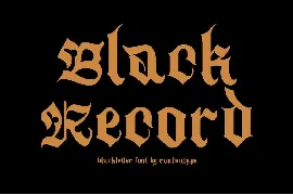 Black Record Blackletterfont