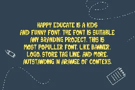 Happy Educate - Playful Font