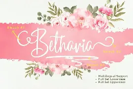 Betharia Script font