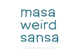 Masa Weird Sansa | A Cute Handwritten Font