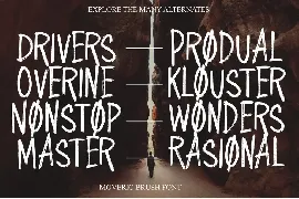 Moveric Brush font