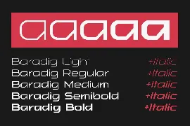 Baradig font