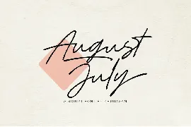 August July font