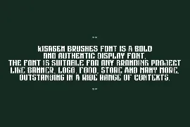 Kisagen Brushes font