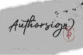 Authorsign font