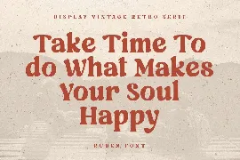 Ruben - Display Vintage Retro Serif font