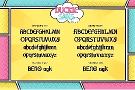 Duckie Sans Cartoon Comic Typeface font