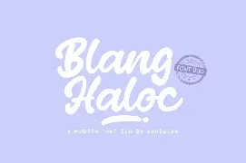 Blang Haloc font