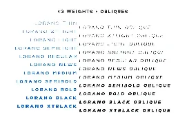 Lorano Family font