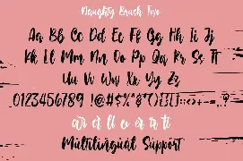 Naughty - Script brush font