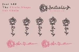 Rose Birth Flower - An Ornament Script Font