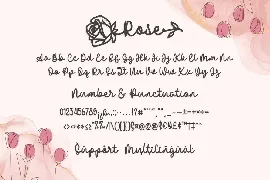 Rose Birth Flower - An Ornament Script Font