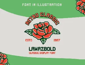 Lawazbold Vintage retro Font classic