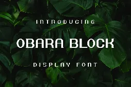 Obara Block Font