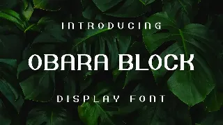 Obara Block Font