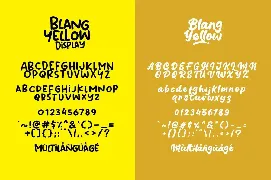 Blang Yellow font