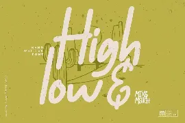 High & Low | A Cute Handwritten Font