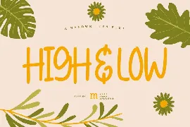 High & Low | A Cute Handwritten Font