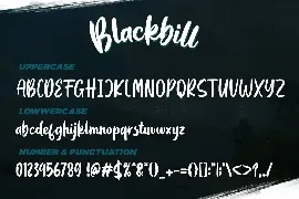 Blackbill font