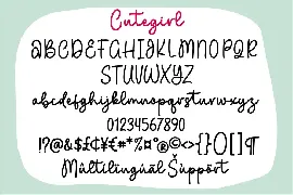 Cutegirl - quirky script font