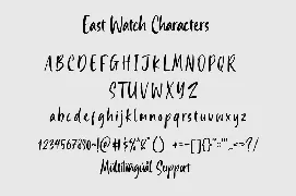 East Watch font