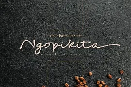 Ngopikita - Handlettered font