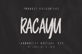 Racayu - Handwritten Display Font