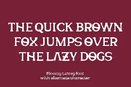 Bloomy Lattey - Stylish Hand Drawn Font