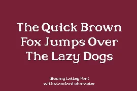 Bloomy Lattey - Stylish Hand Drawn Font