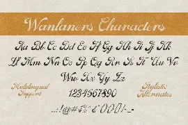 Wanlaners - Vintage Script font