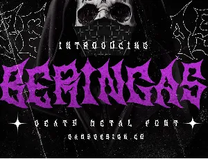 BERINGAS Modern Metal Horror Font