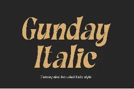 Gunday - Display Serif Font