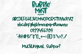 Bubble Mint - Fun written Font