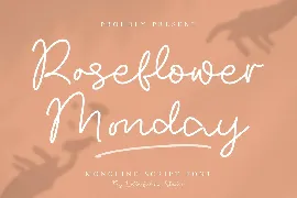 Roseflower Monday Monoline Script Font