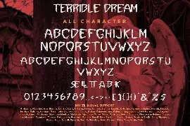 Terrible Dream - Horror And Scary Typeface font