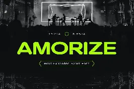 Amorize - Modern Sport Tech Expanded Sans Serif font