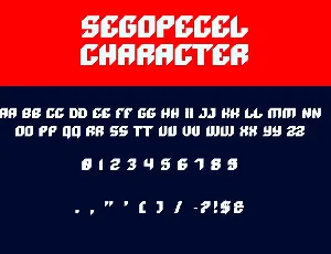 segopecel Display Font