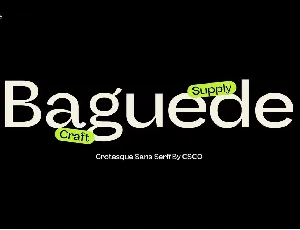 Baguede - Grotesque Sans Serif font