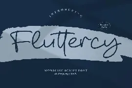 Fluttercy Monoline Script Font