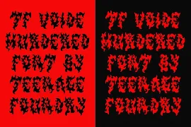 TF Voide Murdered Death Metal Font