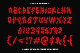 TF Voide Murdered Death Metal Font