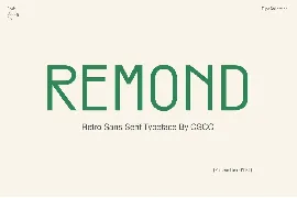 Remond - Retro Sans Serif Typeface font