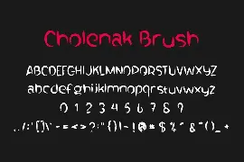 Cholenak Brush font