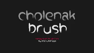 Cholenak Brush font