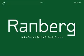 Ranberg - Modern Sans Serif font