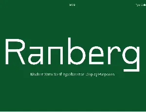 Ranberg - Modern Sans Serif font