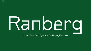 Ranberg - Modern Sans Serif font