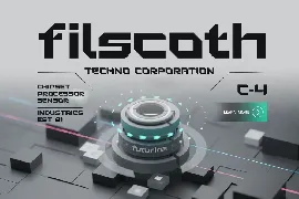 Futurina - Techno Futuristic / Sci-fi Game Font