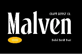 Malven - Solid Serif Font