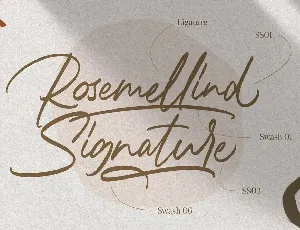 Rosemellind Signature font